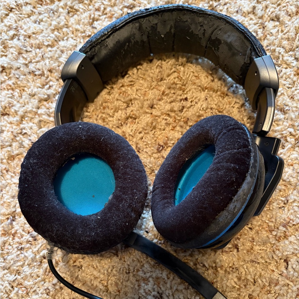 Premium Black and Blue Headphones